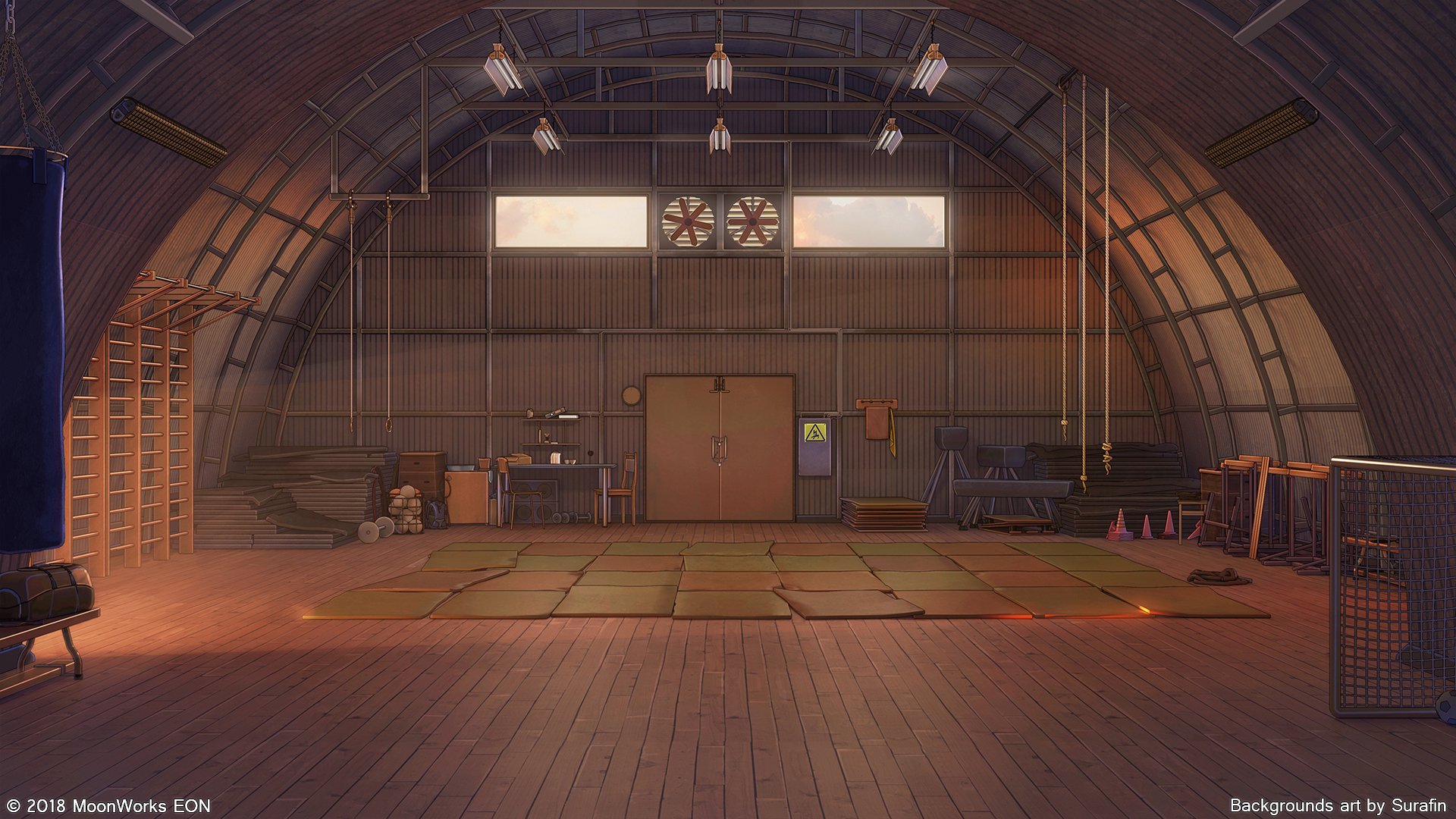 Download Gym Anime Room Anime Room HD Wallpaper by Surafin