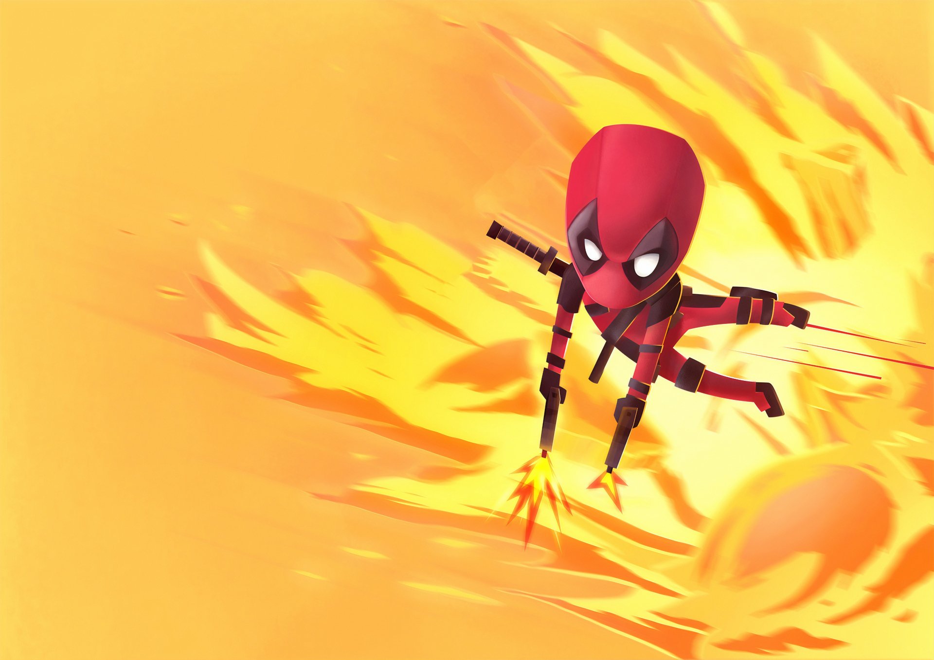 Download Chibi Comic Deadpool 4k Ultra HD Wallpaper by Hélder Nóbrega