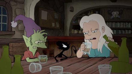 Luci (Disenchantment) Elfo (Disenchantment) Bean (Disenchantment) TV Show Disenchantment HD Desktop Wallpaper | Background Image