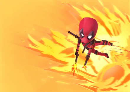 chibi Comic Deadpool HD Desktop Wallpaper | Background Image