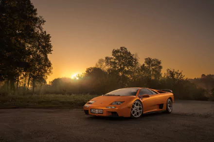 supercar orange car car Lamborghini vehicle Lamborghini Diablo HD Desktop Wallpaper | Background Image