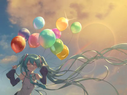 Hatsune Miku Anime Vocaloid HD Desktop Wallpaper | Background Image