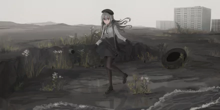 sea tire gun city Anime Original anime city HD Desktop Wallpaper | Background Image