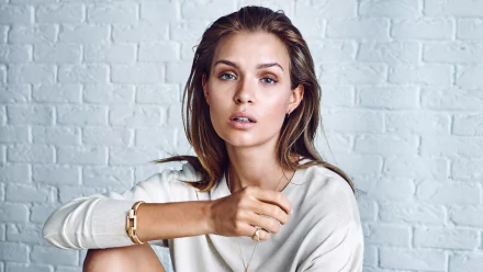 blue eyes brunette Dutch model Celebrity Josephine Skriver HD Desktop Wallpaper | Background Image