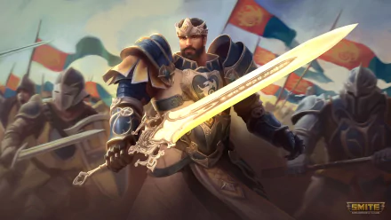 King Arthur (Smite) video game Smite HD Desktop Wallpaper | Background Image