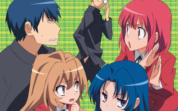Yusaku Kitamura Minori Kushieda Ami Kawashima Ryuuji Takasu Taiga Aisaka Anime Toradora! HD Desktop Wallpaper | Background Image
