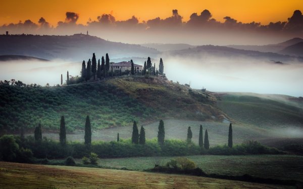 Photography Tuscany Fog Hill Italy HD Wallpaper | Background Image