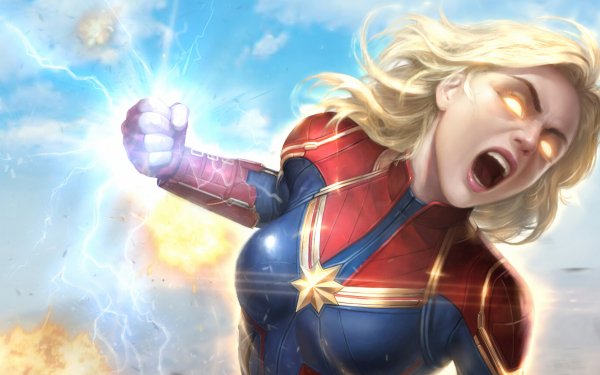 Comics Captain Marvel Blonde HD Wallpaper | Background Image