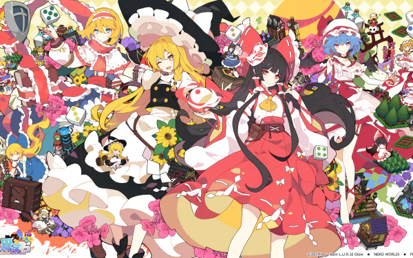 Sunny Milk Star Sapphire Shanghai Doll Remilia Scarlet Luna Child Marisa Kirisame Yuuka Kazami Hourai (Touhou) Reimu Hakurei Flandre Scarlet Alice Margatroid Anime Touhou HD Desktop Wallpaper | Background Image