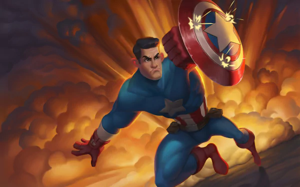 Comic Captain America HD Desktop Wallpaper | Background Image