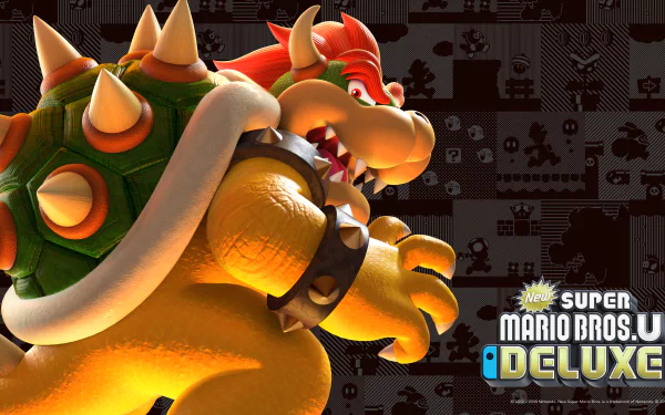 Bowser video game New Super Mario Bros. U Deluxe HD Desktop Wallpaper | Background Image