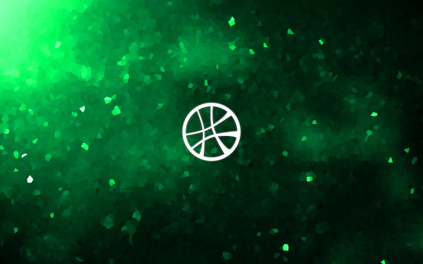 5K Ultra HD PC desktop wallpaper — Doctor Strange movie: emerald-green mystical energy field with scattered glowing shards and a small circular sigil at center.