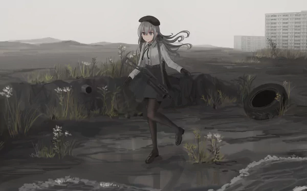 sea tire gun city Anime Original HD Desktop Wallpaper | Background Image