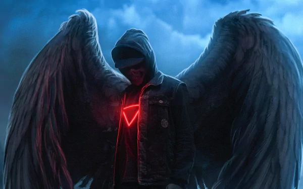  Skull Man with Wings