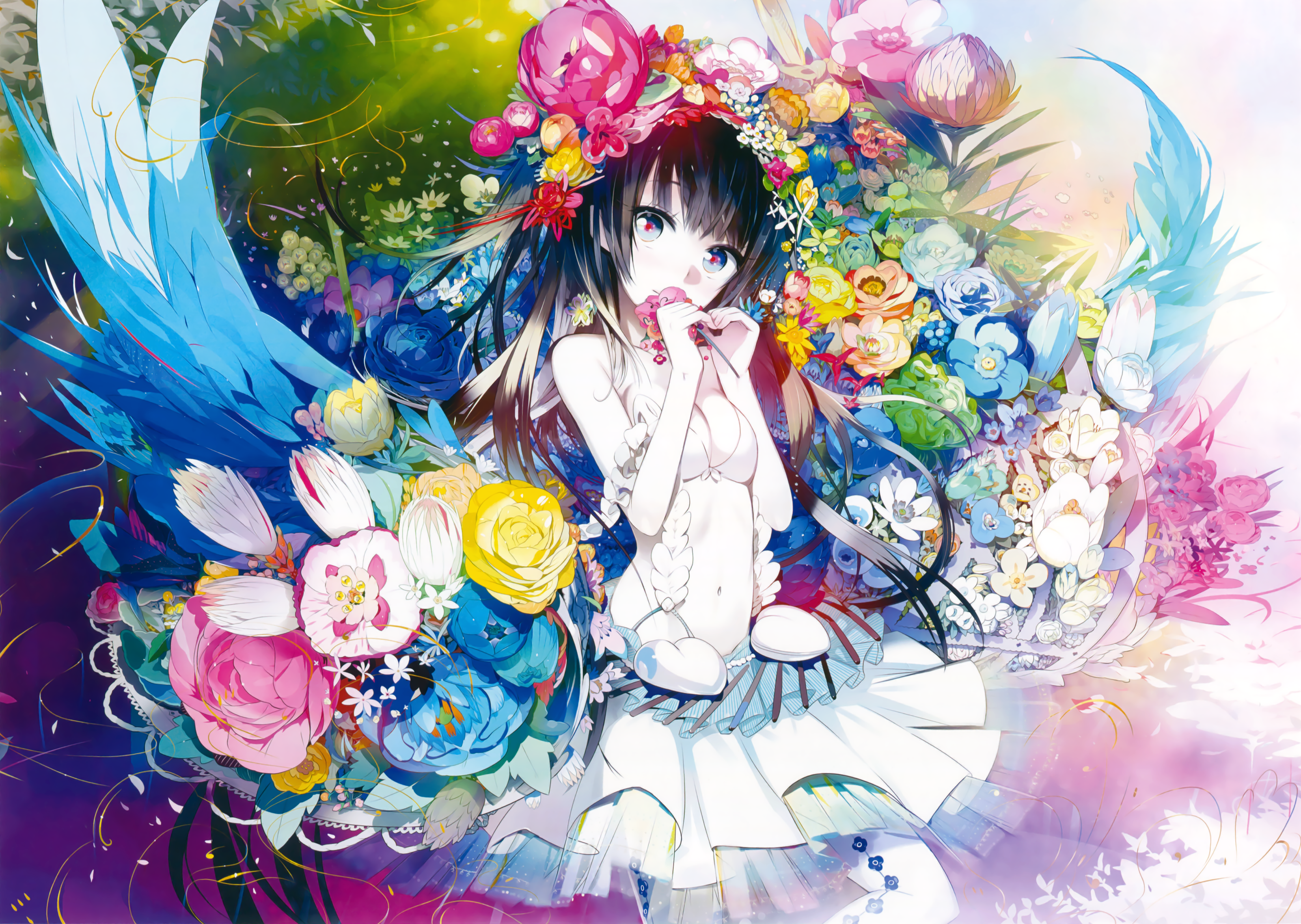 Anime Flower Girl 高清壁纸 | 桌面背景 | 3300x2345 | ID:1054634 - Wallpaper Abyss