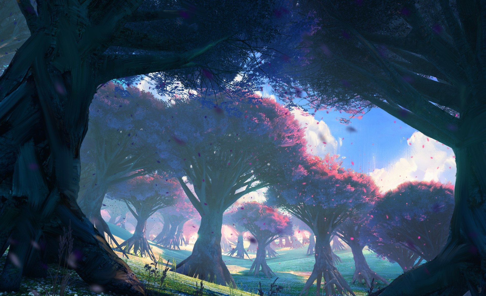 Download Tree Fantasy Forest HD Wallpaper by Justin Spice | 1920x1170 ...