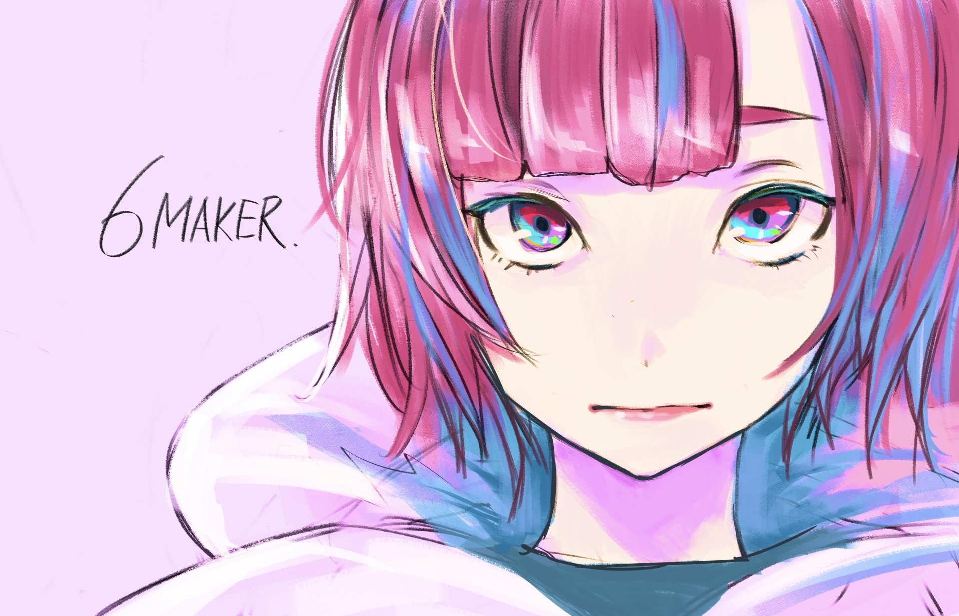 Download Pink Hair Anime Original 4k Ultra HD Wallpaper by 6MAKER