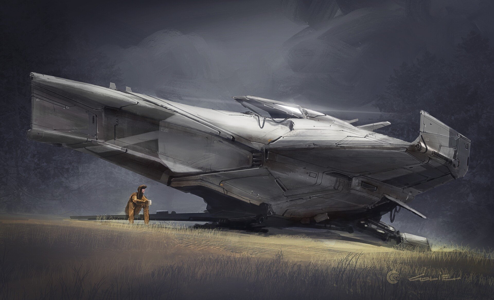 Download Sci Fi Spaceship HD Wallpaper by Colie Wertz | 1920x1166 ...