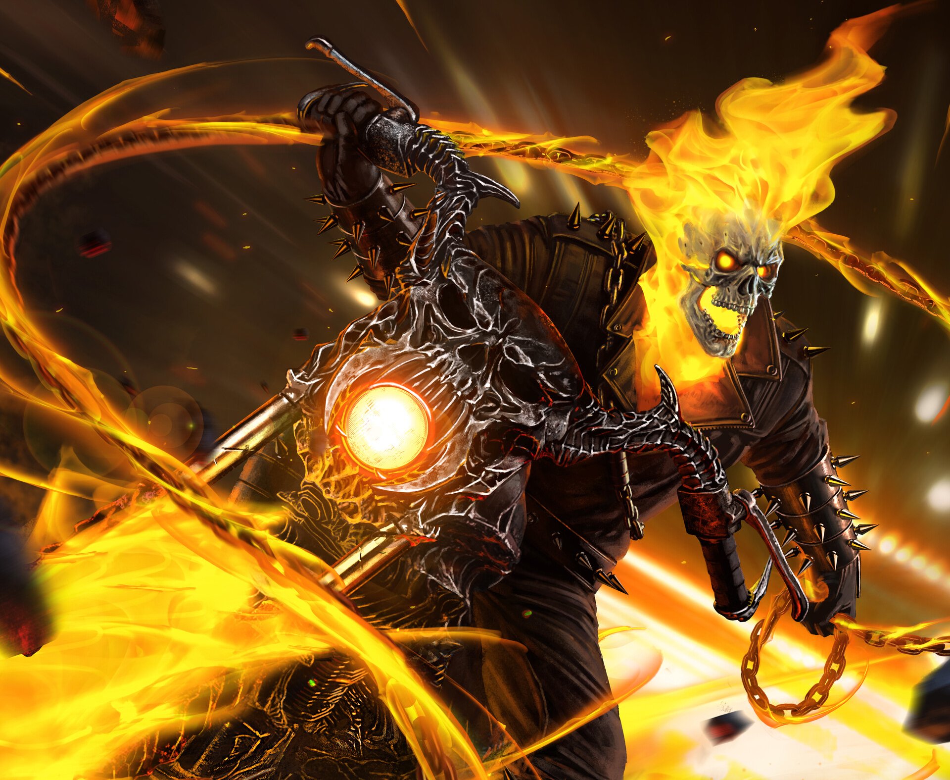 Download Comic Ghost Rider HD Wallpaper by Alex Malveda