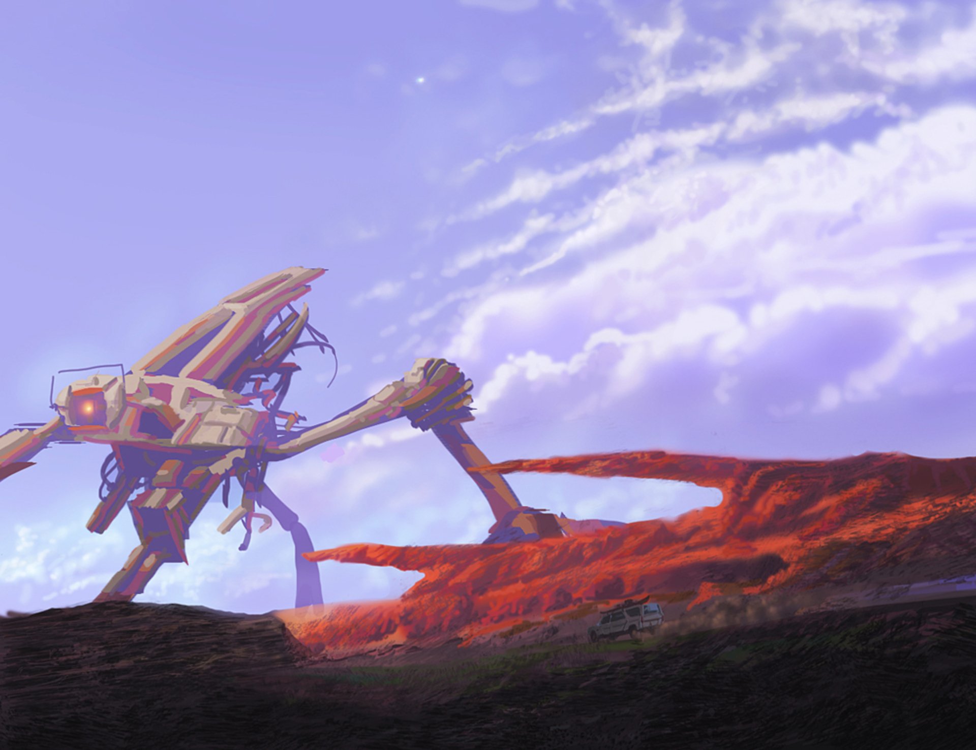 Download Car Anime Original Anime Car HD Wallpaper by ナコモ