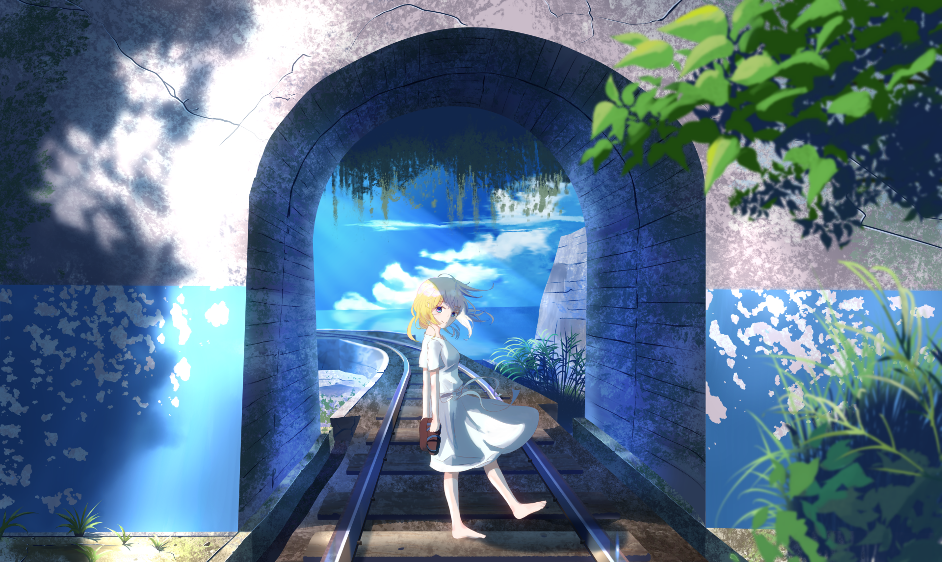 Download Railroad Anime Original 4k Ultra HD Wallpaper by 雪町