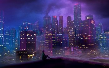 Download Aesthetic Anime Dark City Background Png Doraemon