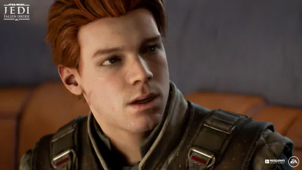 4K Ultra HD close-up of Cal Kestis, the Jedi protagonist from the video game Star Wars Jedi: Fallen Order, rendered as a PC desktop wallpaper.