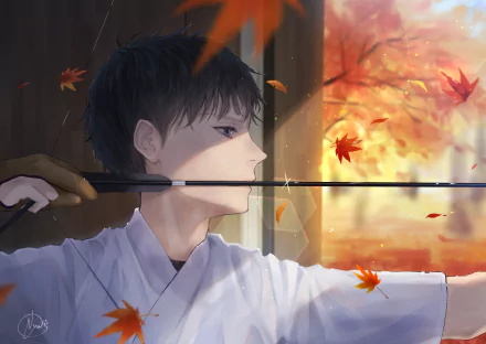 fall Anime Original autumn anime HD Desktop Wallpaper | Background Image