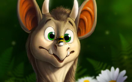 green eyes bumblebee fantasy creature HD Desktop Wallpaper | Background Image