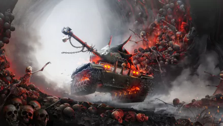 hell skeleton tank skull video game World of Tanks HD Desktop Wallpaper | Background Image