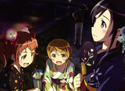 Kanako Kurusu Ayase Aragaki Kirino Kousaka Kyōsuke Kōsaka Anime Oreimo HD Desktop Wallpaper | Background Image