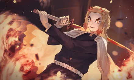 Kyojuro Rengoku Anime Demon Slayer: Kimetsu no Yaiba HD Desktop Wallpaper | Background Image