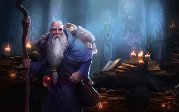Deckard Cain video game Heroes of the Storm HD Desktop Wallpaper | Background Image