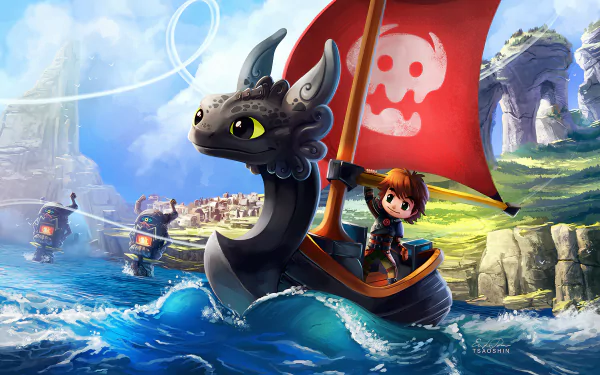 chibi Hiccup (How to Train Your Dragon) movie How to Train Your Dragon HD Desktop Wallpaper | Background Image