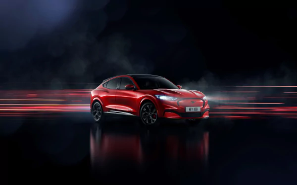 electric car SUV car Ford vehicle Ford Mustang Mach-E HD Desktop Wallpaper | Background Image