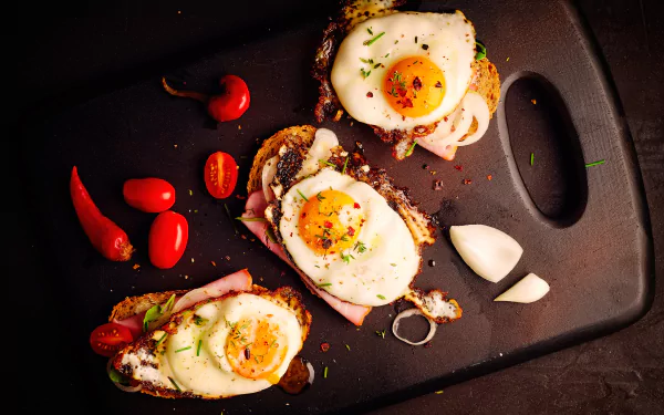 tomato egg food toast HD Desktop Wallpaper | Background Image