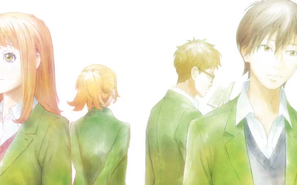 Saku Hagita Naho Takamiya Kakeru Naruse Azusa Murasaka Anime orange (Color) Orange Anime HD Desktop Wallpaper | Background Image