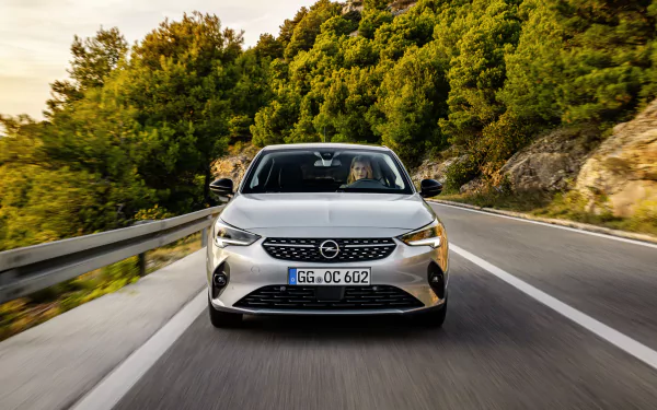 compact car silver car car opel vehicle Opel Corsa HD Desktop Wallpaper | Background Image