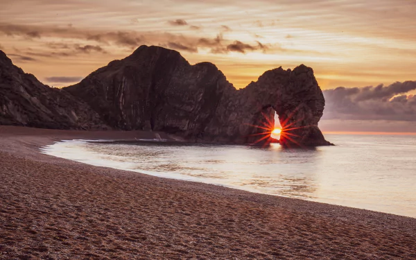 coast sunrise sand England nature durdle door HD Desktop Wallpaper | Background Image