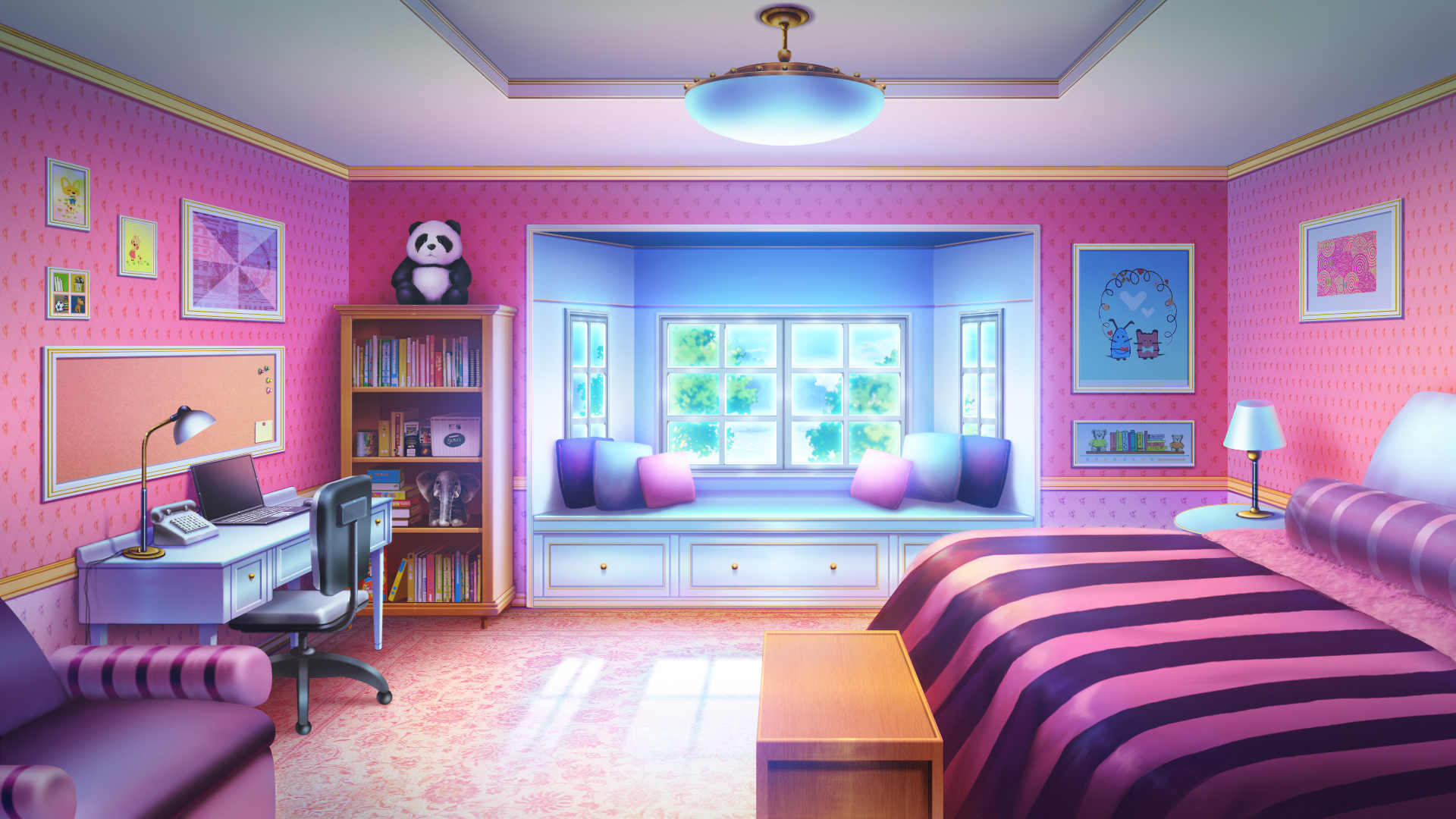 Bedroom Window Night Anime Bedroom Background - Goimages 411