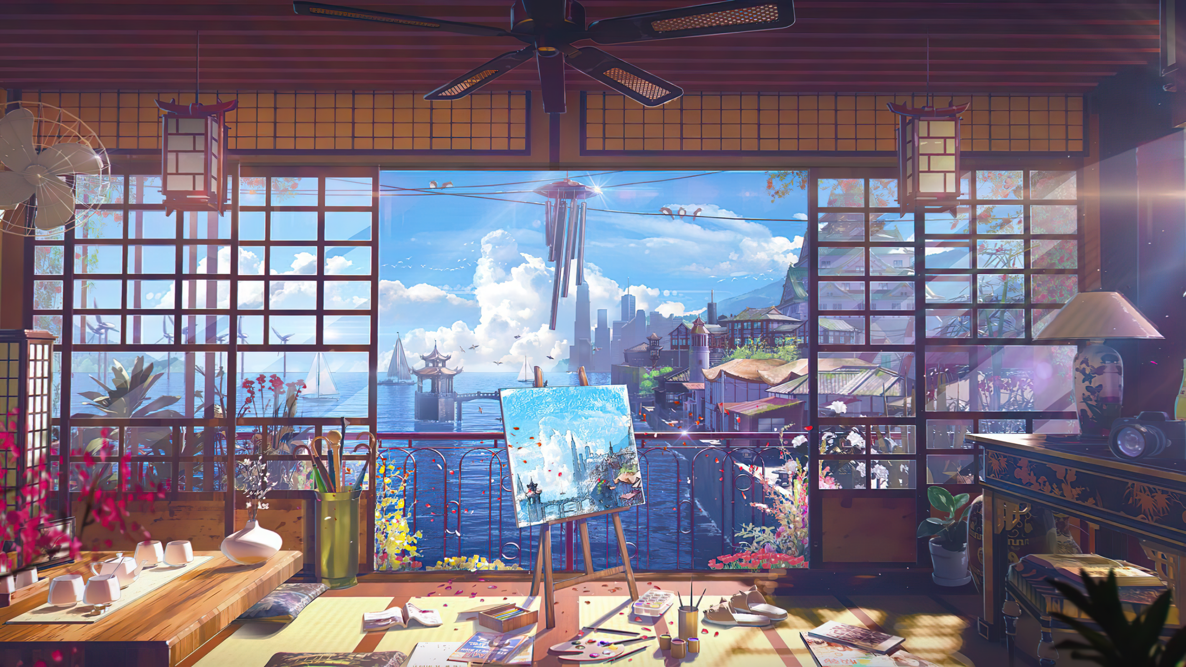 ArtStation - Anime Style Futuristic Room