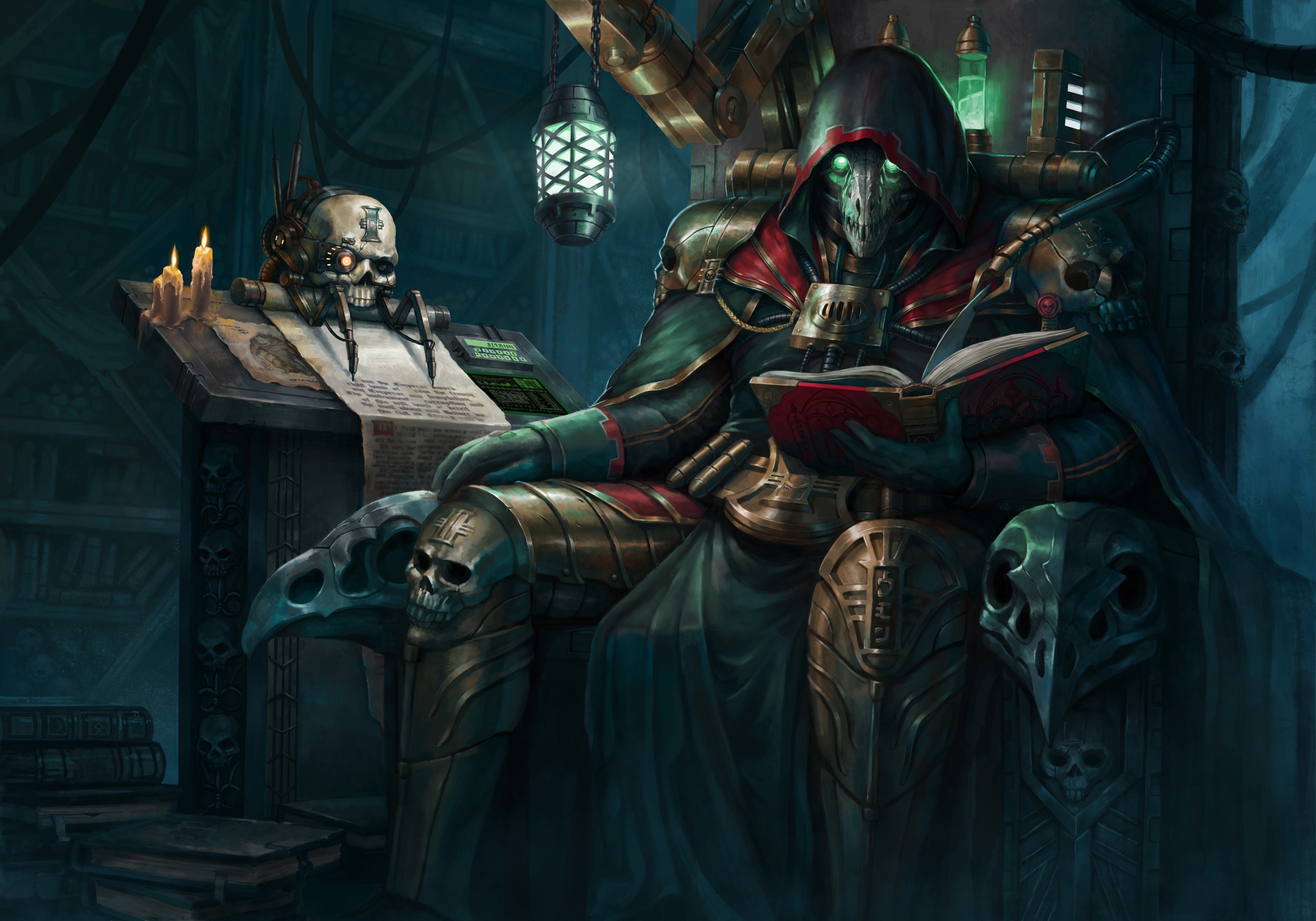 Warhammer 40K Dark Scholar 4K Ultra HD Gaming Wallpaper By L J Koh