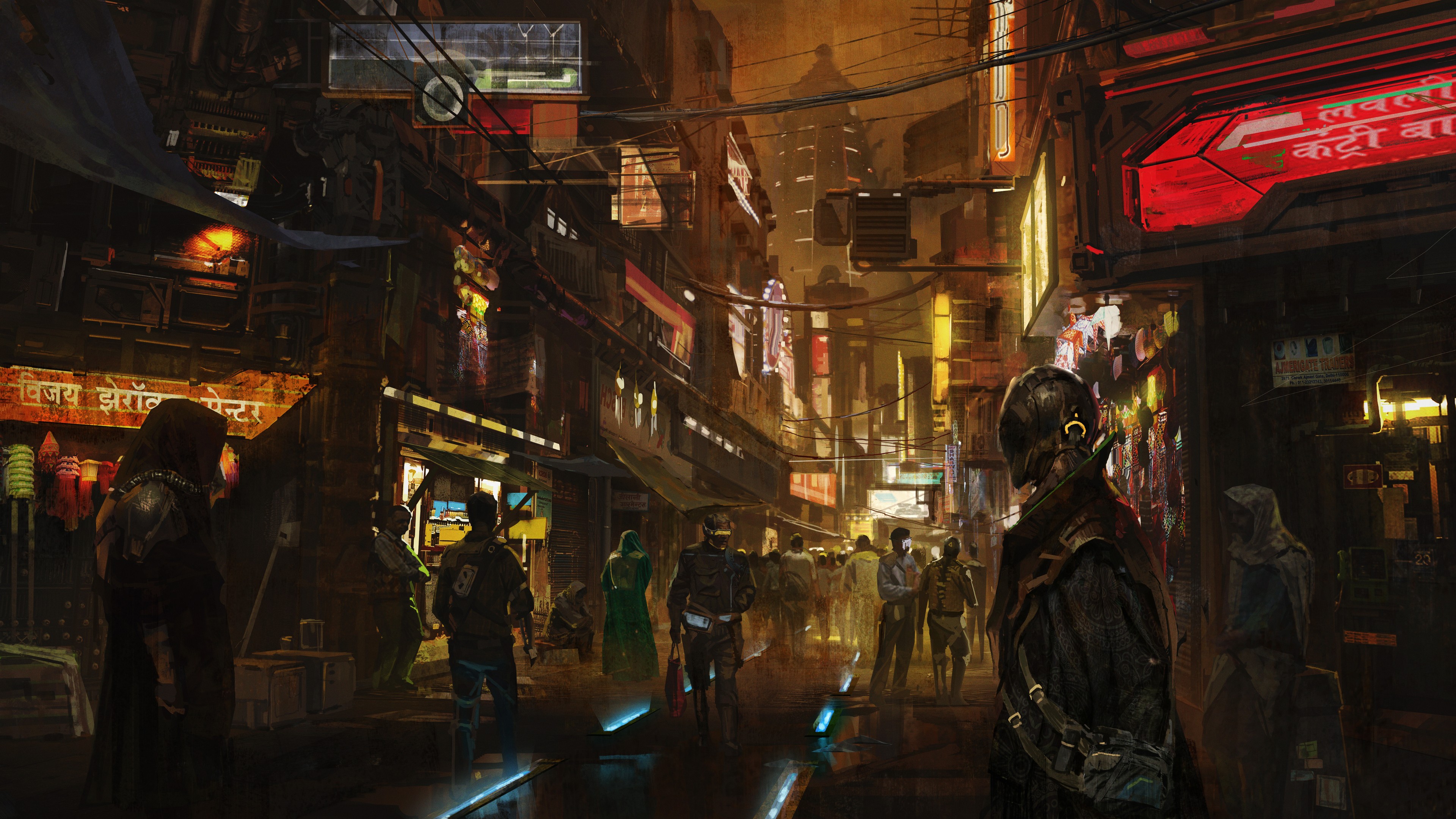 Futuristic Indian Street by Bill Zhang
