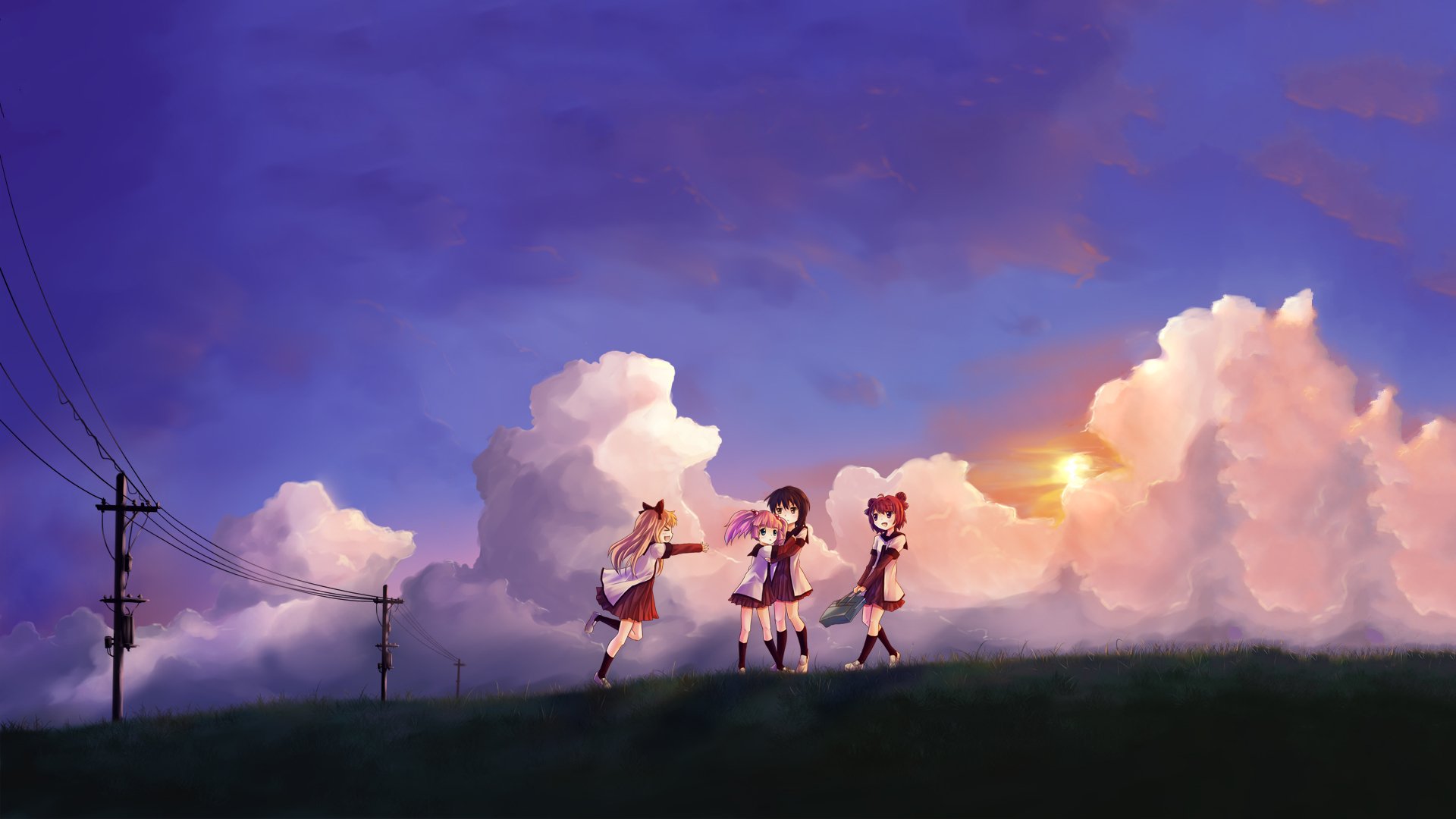 Download Chinatsu Yoshikawa Kyōko Toshinō Yui Funami Akari Akaza HD Wallpaper