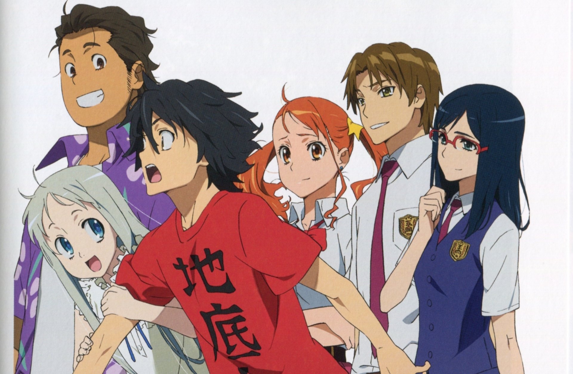 Download Atsumu Matsuyuki Naruko Anjou Chiriko Tsurumi Tetsudou Hisakawa Jinta Yadomi Meiko Honma Anime Anohana HD Wallpaper
