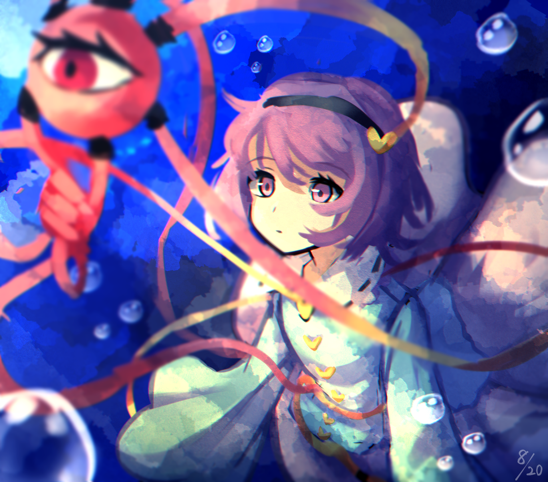 Download Satori Komeiji Anime Touhou HD Wallpaper by 鵙野