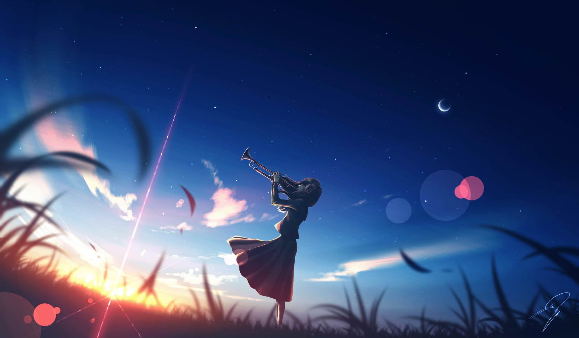 Starry Sunset Melody Hd Anime Wallpaper By Nengoroネんごろぅ 6223