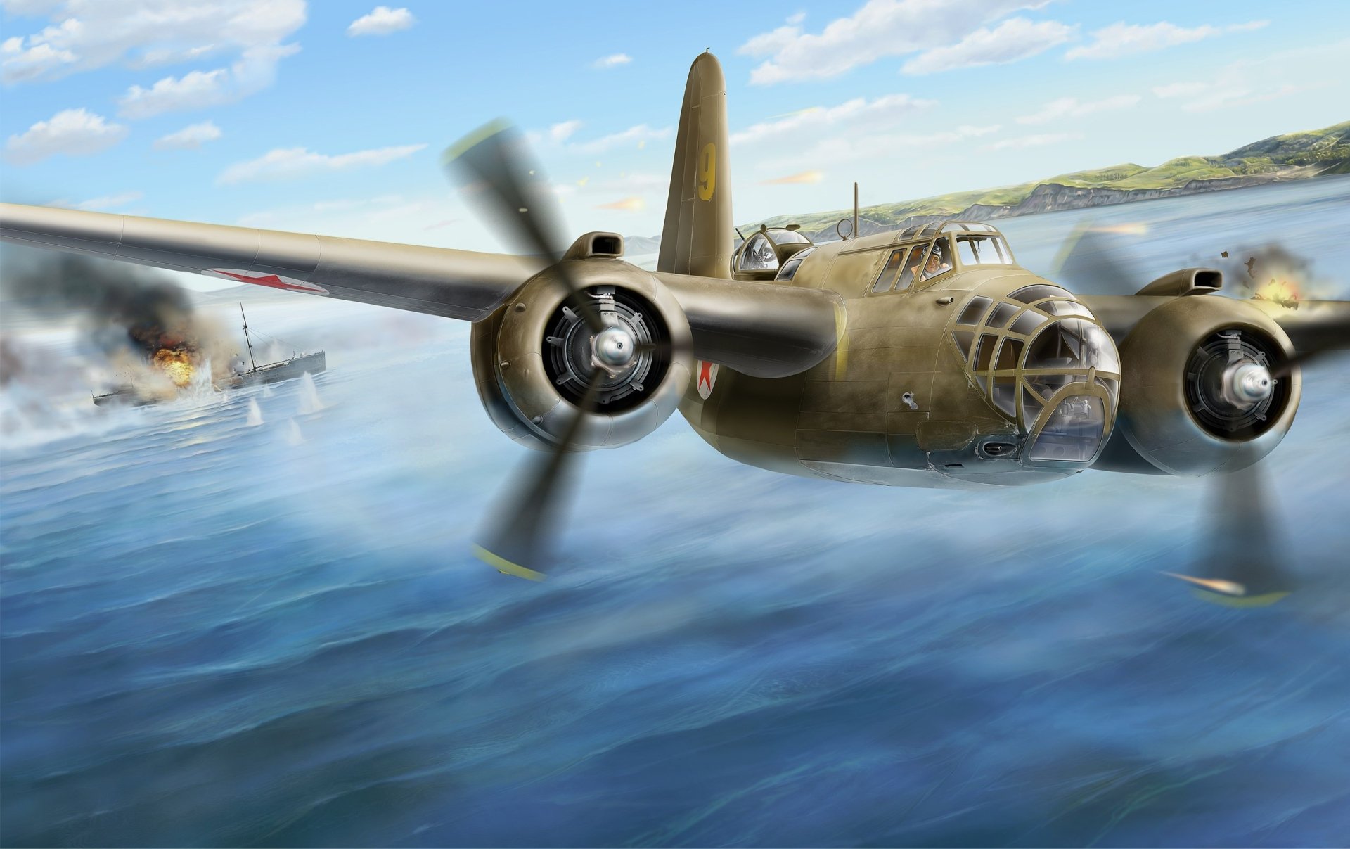 Download Bomber Warplane Aircraft Military Douglas A-20 Havoc HD Wallpaper