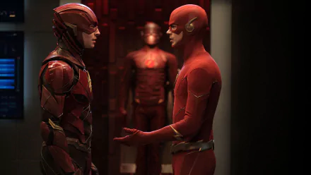Barry Allen Grant Gustin Ezra Miller Flash TV Show Crisis On Infinite Earths HD Desktop Wallpaper | Background Image