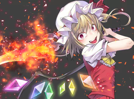 Flandre Scarlet Anime Touhou HD Desktop Wallpaper | Background Image